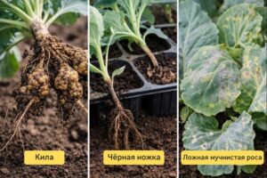 болезни листьев капусты сравнение