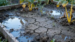 Переувлажнение глинистой почвы и застой воды на грядках