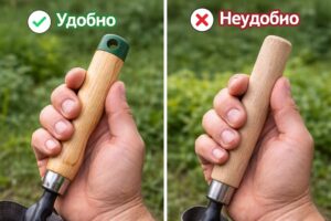 удобство садового инструмента